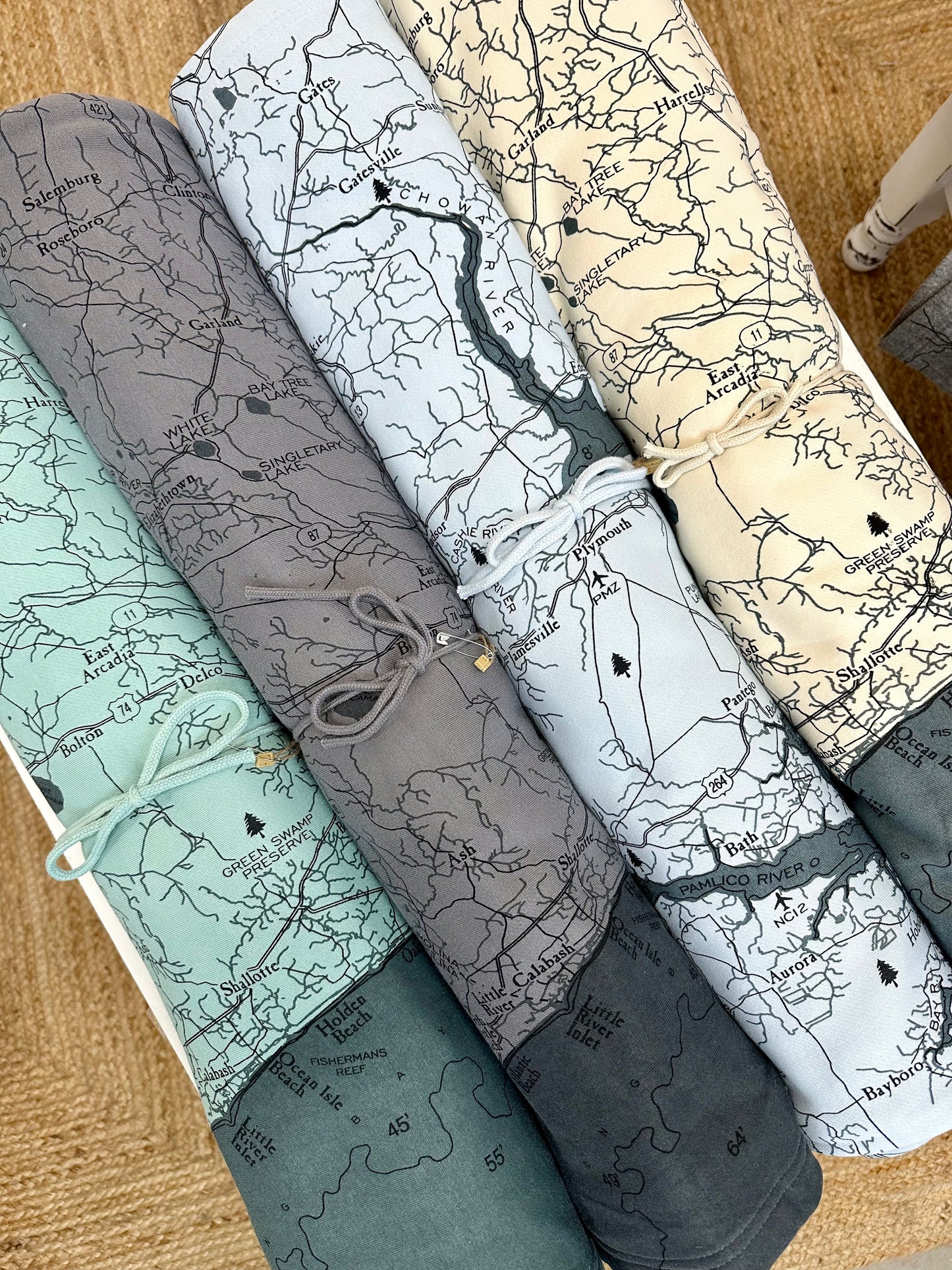 NC Coast Map Blanket