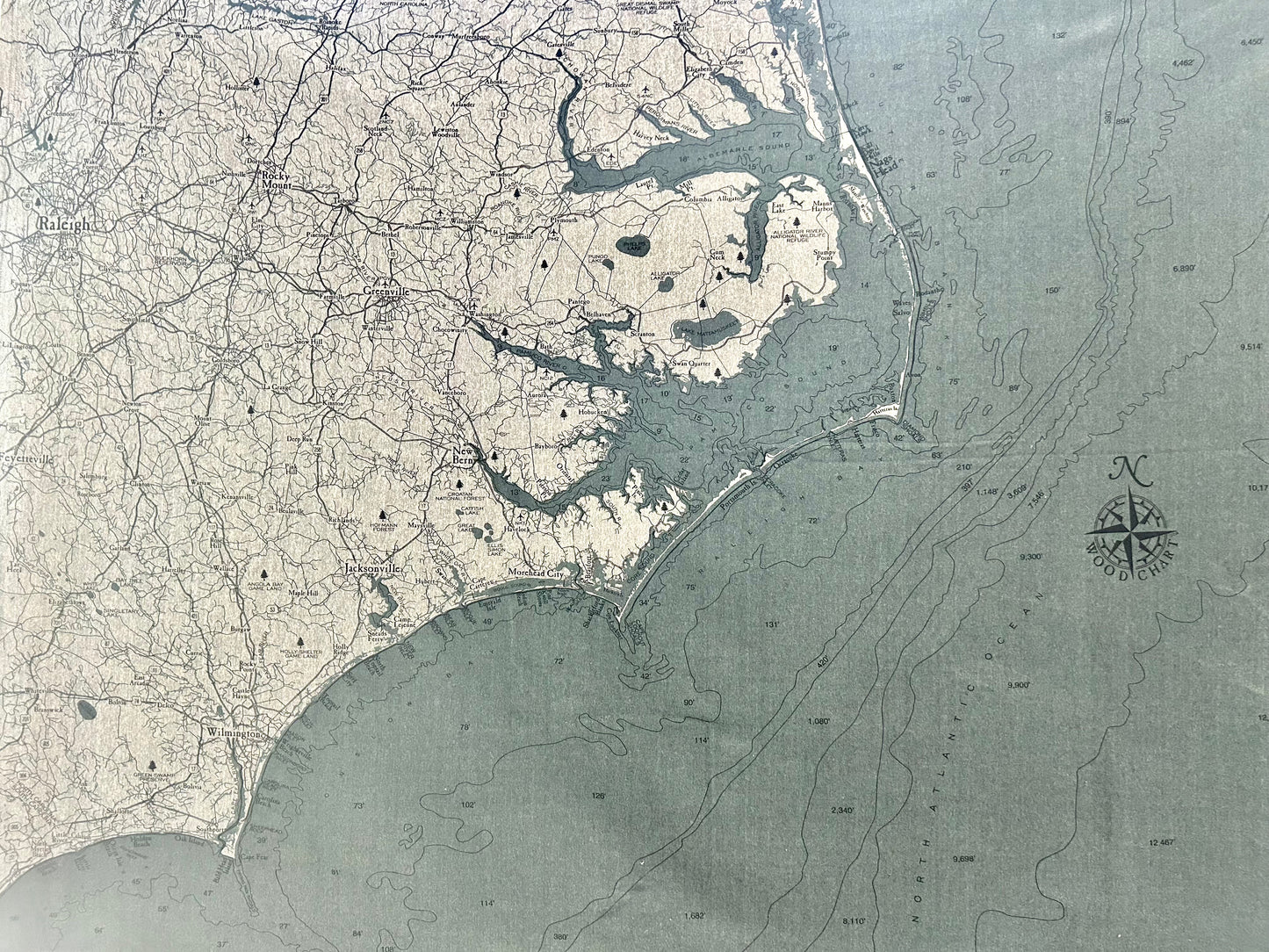 NC Coast Map Blanket